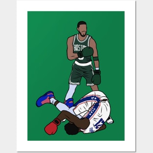 Jayson Tatum KOs Embiid Posters and Art